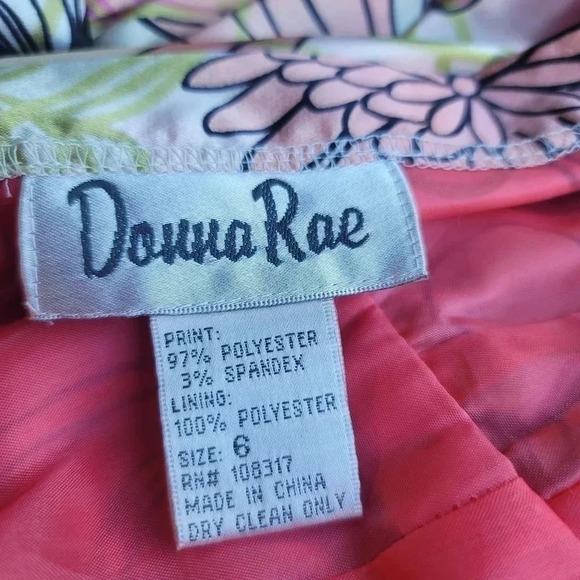 Donna Rae Satin Shiny Pink Green Day Stretch Dress Rutched Short Puff Sleeves 6 - Picture 6 of 15